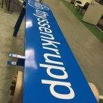 R&eacute;alisation du panneau d’accueil de l’entreprise ThyssenKrupp &agrave; Ensisheim Cernay 0