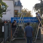 R&eacute;alisation du panneau d’accueil de l’entreprise ThyssenKrupp &agrave; Ensisheim Wittenheim 1